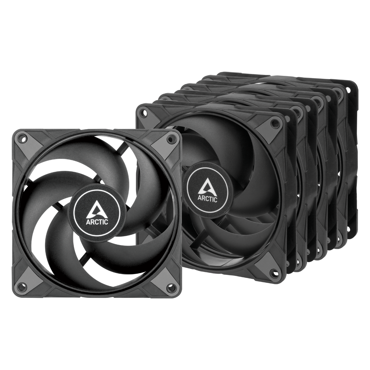 ARCTIC P12 Max - High-Performance 120 mm case Fan, PWM Controlled 200-3300  RPM, optimised for Static Pressure, 0dB Mode, Dual Ball Bearings - Black